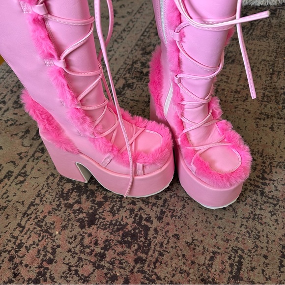 New Demonia x Dolls Kill Pure Vigilance Platform Boots - Picture 9 of 10